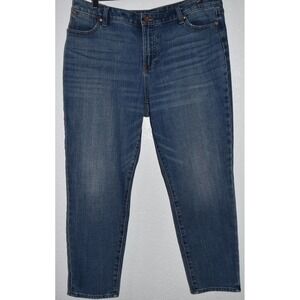 Talbots 16P Flawless Slim Ankle Jeans Stretch Comfortable Blue Denim 5-Pocket